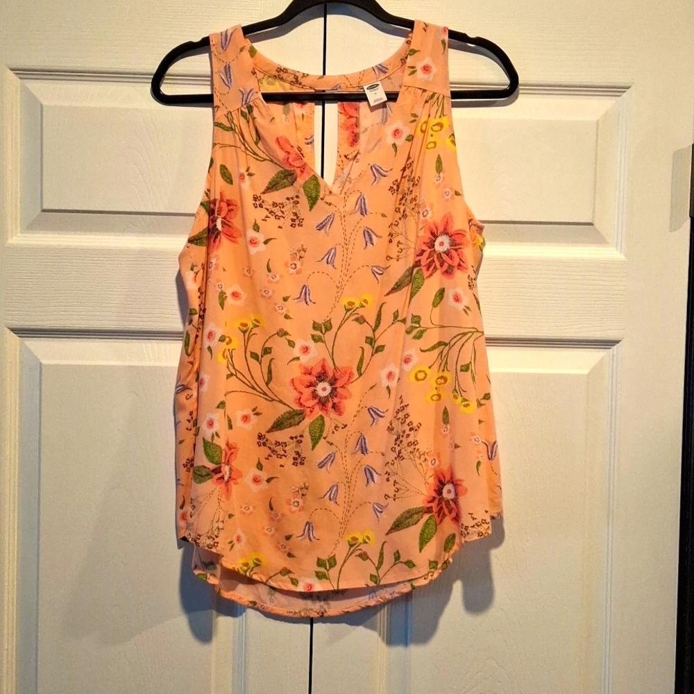 Old Navy Melon Floral Tank
